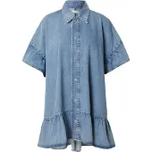 Kamila Šikl Vestidos camiseiros azul claro