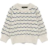 Vero Moda Pullover 'VMLEONOR' ecru / navy