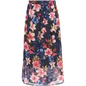 Usha Saia navy / oliveira / magenta / branco