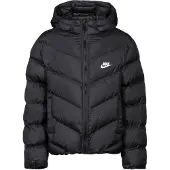 Nike Casaco meia-estação preto / branco