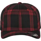 Flexfit Boné 'TARTAN PLAID' cinzento / bordeaux / preto