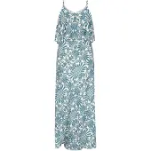 Usha Vestido oliveira / jade / branco