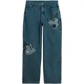 Desigual , calças de ganga patch disney, Homem, AlgodÃO, Azul, 28
