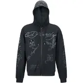 Ed Hardy Casaco em moletão cinzento / preto