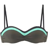 s.Oliver Top de biquíni 'Yella' turquesa / oliveira / preto