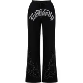 Ed Hardy Calças cinzento claro / preto