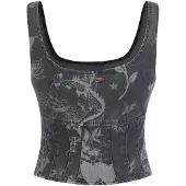 Ed Hardy Top azul fumado / azul ganga