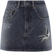 Ed Hardy Saia 'Swallow' azul escuro / cinzento claro / branco