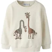 Name it Sweatshirt 'NMMDenson' ecru / castanho / menta / branco