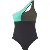 s.Oliver Fato de banho turquesa / cinzento escuro / preto