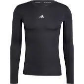 Adidas Camisa funcionais 'TECHFIT Compression Training Long Sleeve' preto / branco