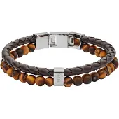 Fossil Bracciale Pelle Uomo JF03118040 — Bracciale