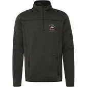 FQ1924 Pullover 'BIRK' cinzento escuro / vermelho sangue / branco