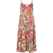 IZIA Vestido 'Festival' amarelo / verde claro / magenta / branco