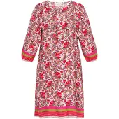 Gaya Vestido verde / rosa / vermelho / branco