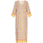 Gaya Vestido azul fumado / azul pastel / amarelo / pêssego
