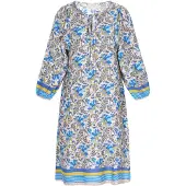 Gaya Vestido 'Boho' azul / azul claro / amarelo / offwhite