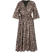 Faina Vestido 'Festive' bege / castanho / preto / prata