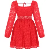 Faina Vestido 'Festive' vermelho vivo