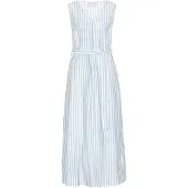 Usha Vestido de verão 'Casual' azul claro / branco