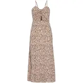 Faina Vestido de verão 'Festive' cáqui / branco