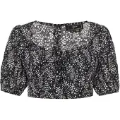 Faina Blusa 'Festive' preto / branco