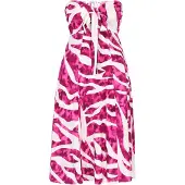 IZIA Vestido 'Festival' rosa / rosa escuro / branco