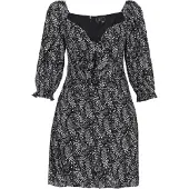 Faina Vestido de verão 'Festive' preto / branco