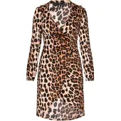 Faina Vestido 'Festive' creme / castanho / preto