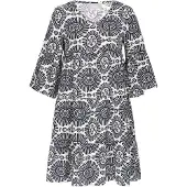 Usha Vestido preto / branco