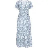 Usha Vestido safira / branco