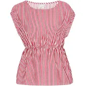 Usha Blusa vermelho / branco