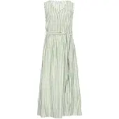 Usha Vestido de verão verde claro / branco