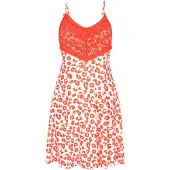 Mymo Vestido laranja / branco