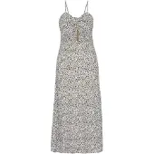 Faina Vestido de verão 'Festive' verde escuro / branco