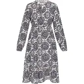 Usha Vestido preto / branco