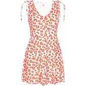 Mymo Vestido de verão laranja escuro / branco