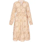 Usha Vestido areia / branco