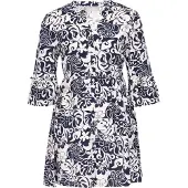Usha Vestido navy / branco