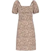 Faina Vestido 'Festive' bege / castanho / castanho claro / branco