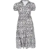 Usha Vestido preto / branco