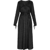 Faina Vestido 'Festive' pedra / preto