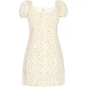 Mymo Vestido de verão amarelo claro / preto
