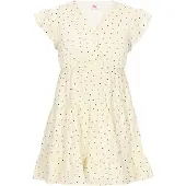 Mymo Vestido de verão amarelo claro / preto