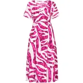 IZIA Vestido de verão 'Festival' rosa / rosa escuro / branco