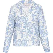 Usha Blusa azul pombo / branco