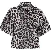 Faina Blusa 'Festive' cappuccino / preto