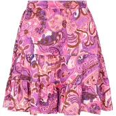 IZIA Saia 'Boho' castanho / roxo / rosa / cor-de-rosa