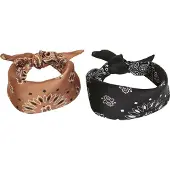 Urban Classics Lenço castanho / preto / branco