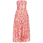 IZIA Vestido roxo claro / laranja / rosa / branco